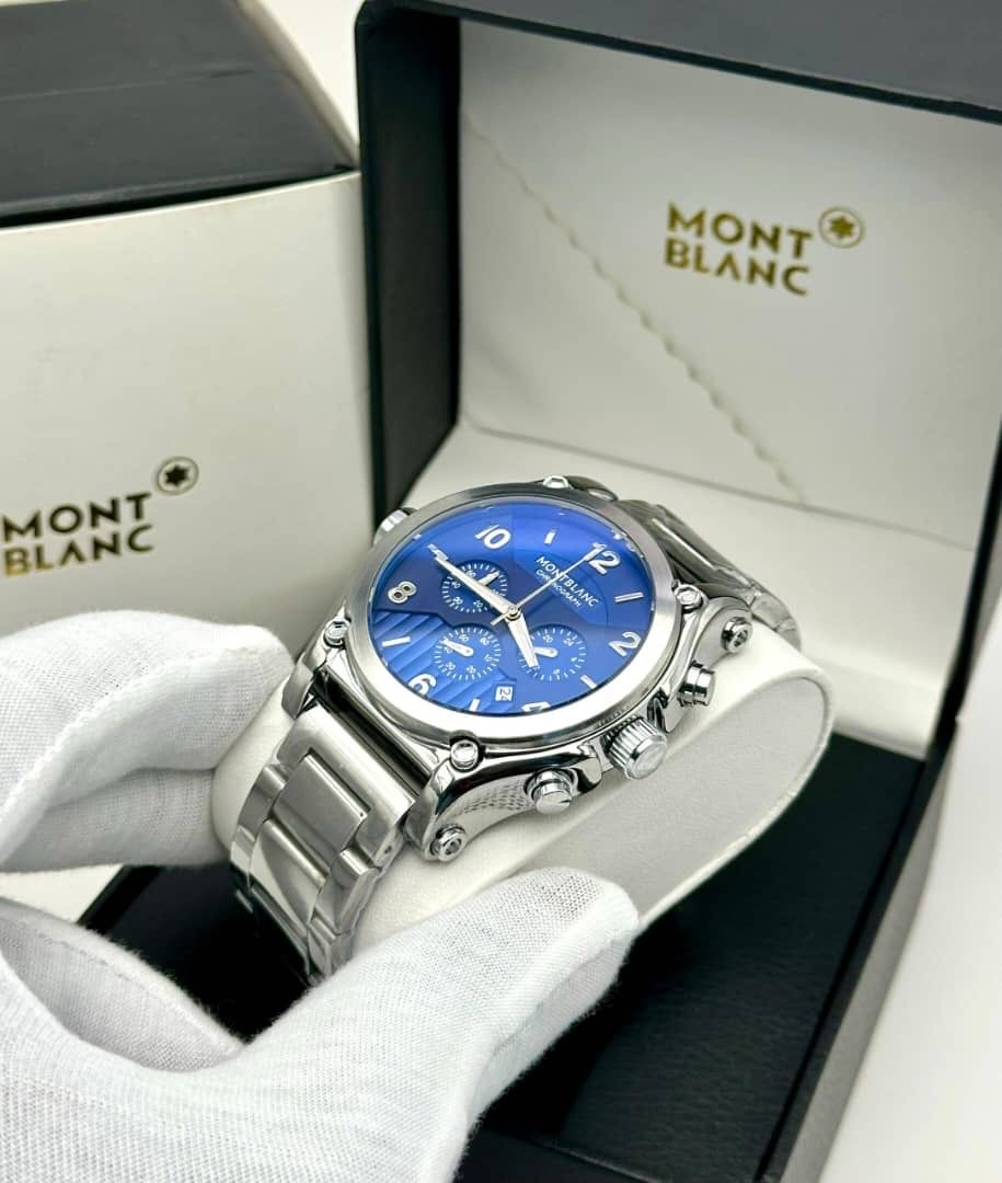 Montre acier cadran bleu